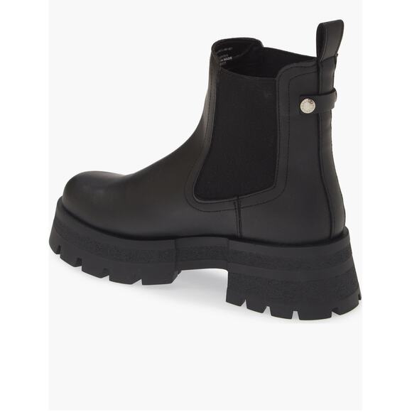 Steve Madden size 9 Black Chelsea Boot Platform Vegan Leather Malcolm New No Box - Picture 1 of 7